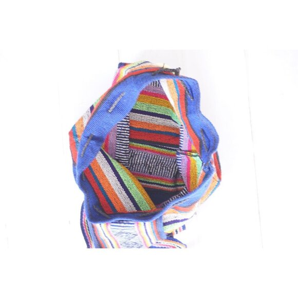 Pinzon Mexican Backpack Boho Woven Baja Bag - Picture 4 of 6